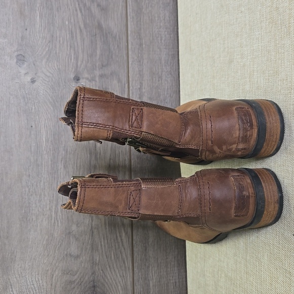 Women's Sorel Dark Brown Water Proof Leather Boots sz 7.5 - Picture 3 of 9